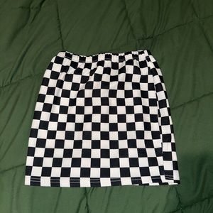 Soft checkered skirt